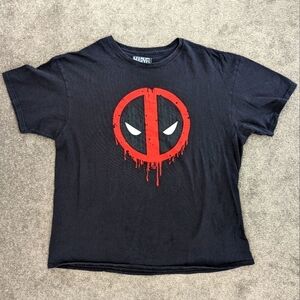 Marvel Comics Deadpool Spiderman Tshirt black size XL